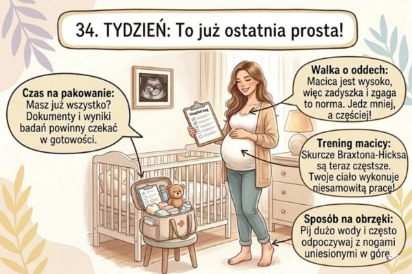 34 Objawy i odczucia w 34 tygodniu